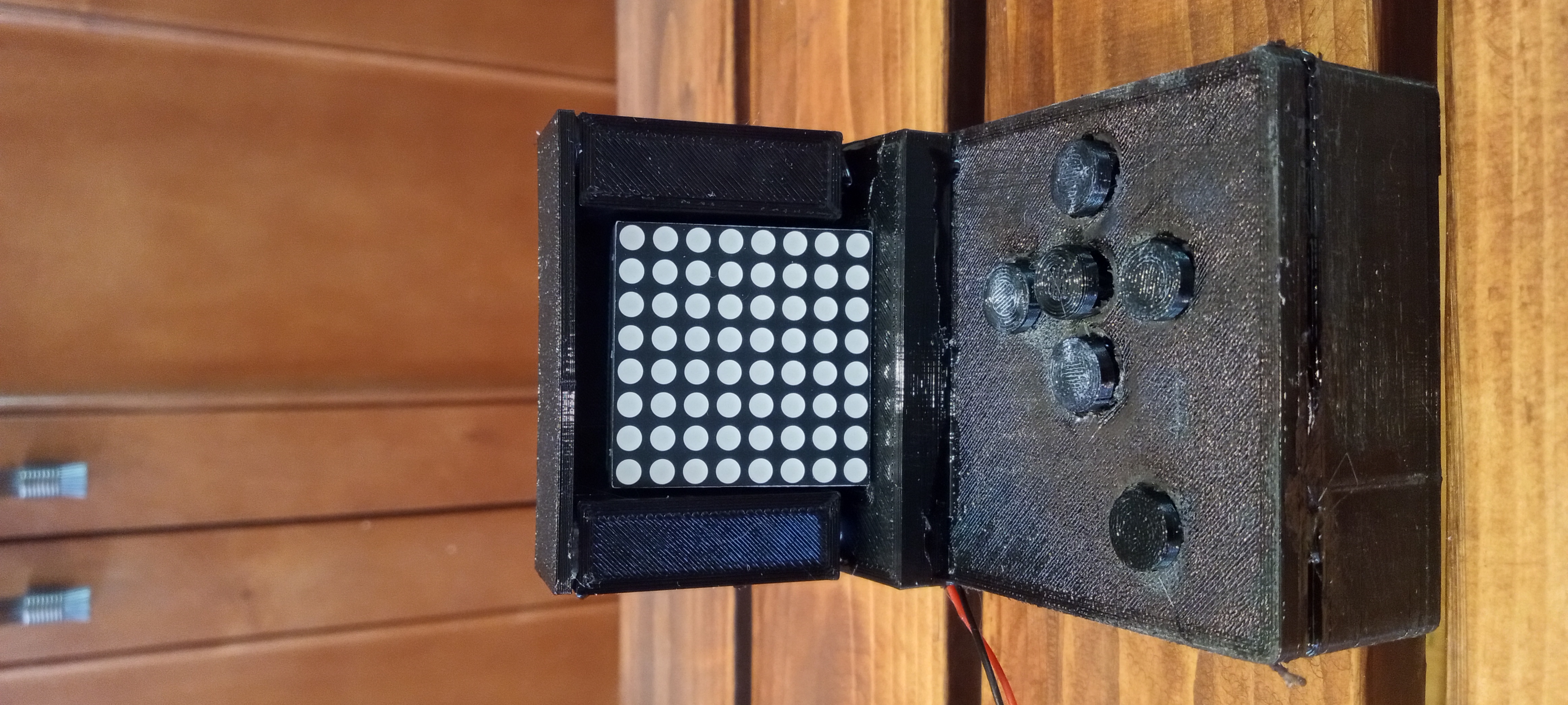 Finished black 3D printed LED tablet case