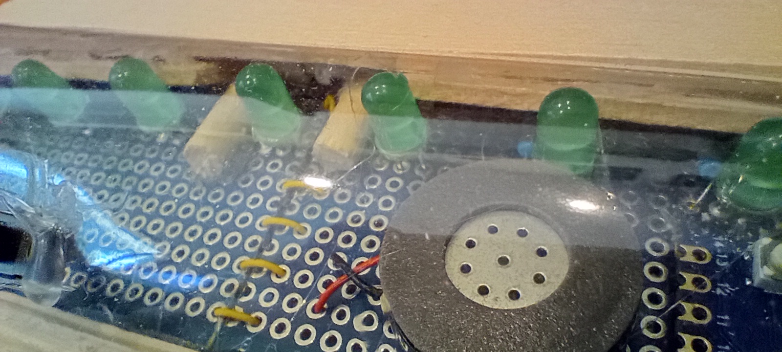 Finished plastic and wooden case