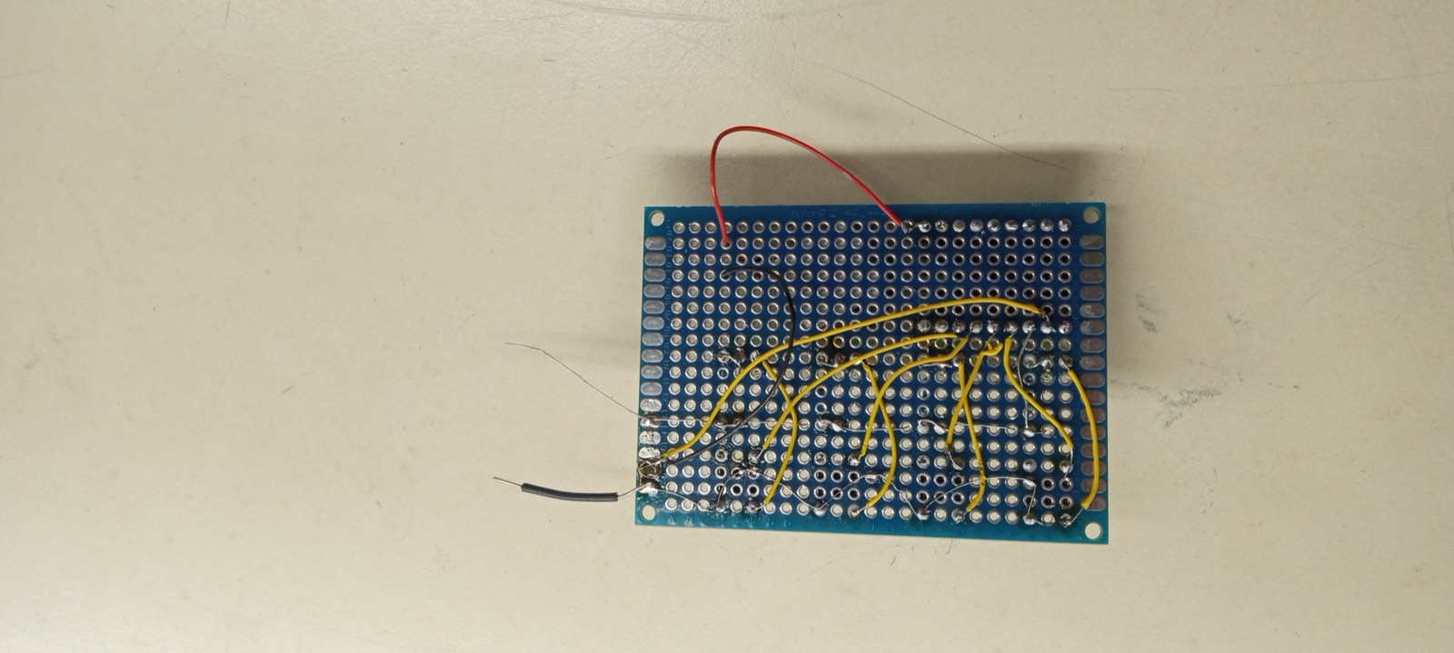 Soldering the piano components