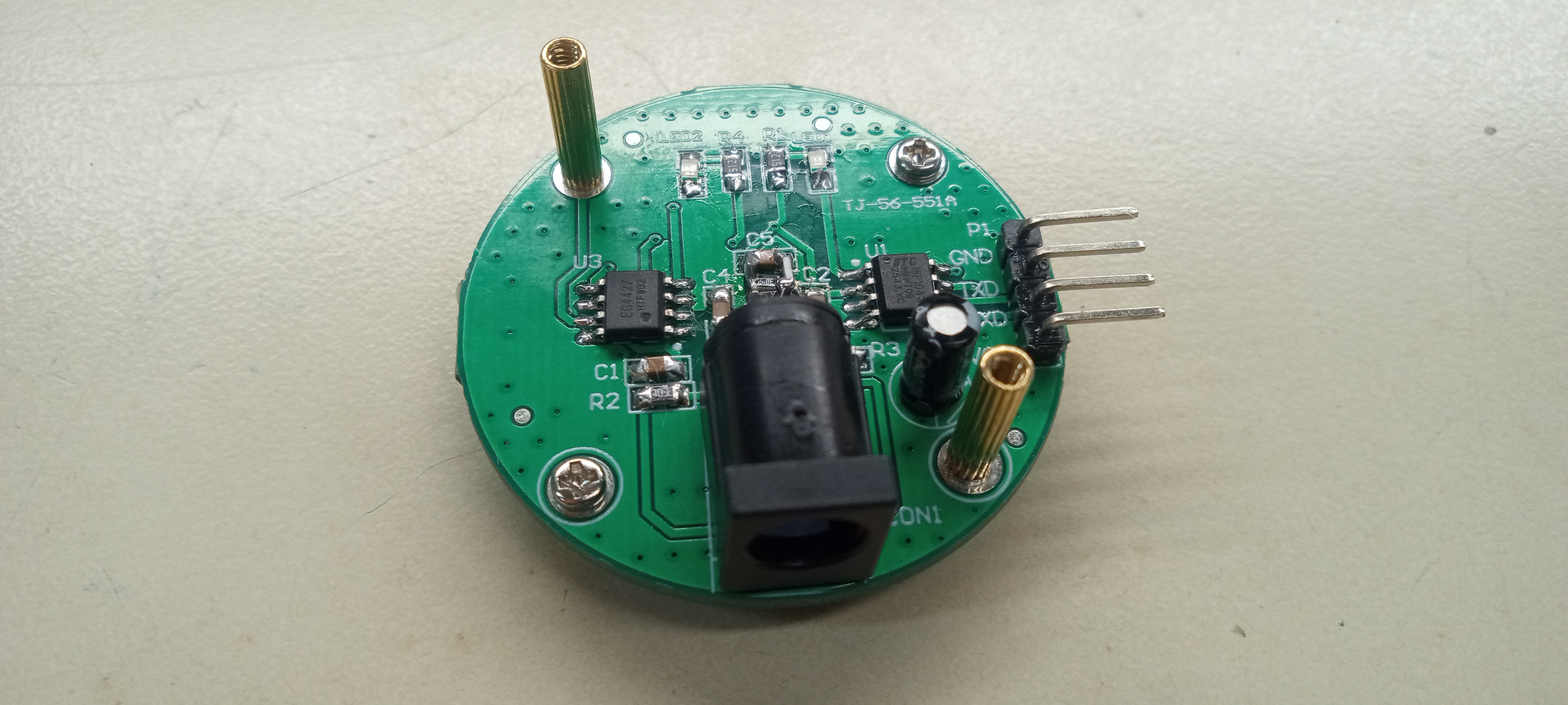 Soldered PCB for the ultrasonic suspension device